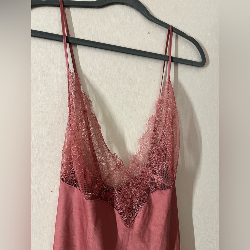 Victoria's Secret Rose Chemise with Lace Detail